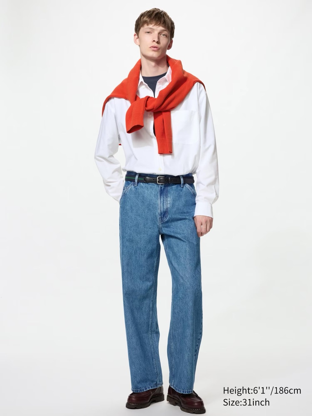 Uniqlo Men's Straight Jeans in Blue